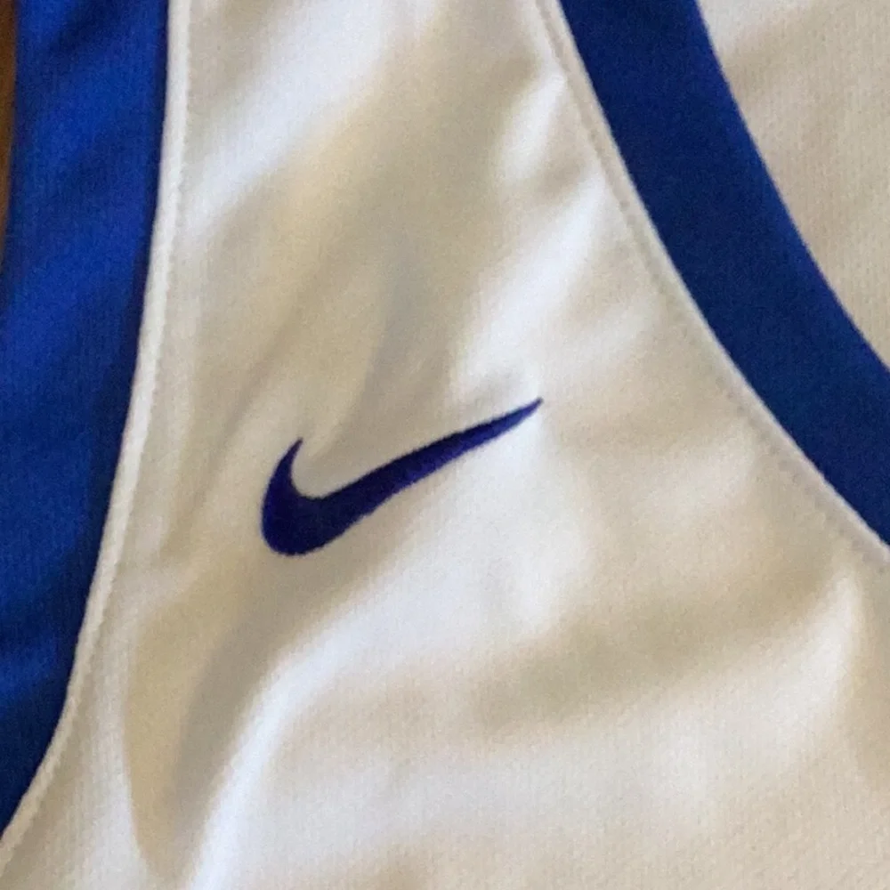 Nike White and Blue basketball jersey , Athletic Tank top. Women’s XL  ❗️NEW❗️
